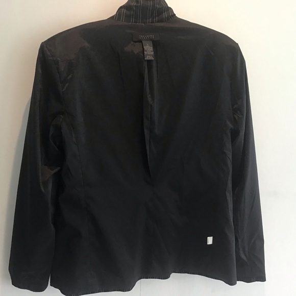 The Limited Stretch Black and White Pinstripe two button lined blazer Sz Large - Picture 5 of 5